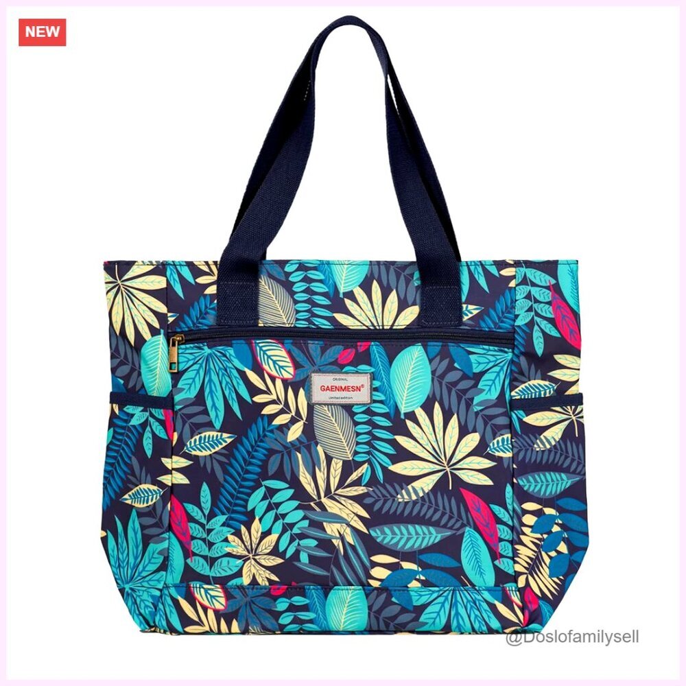 Lightweight Waterproof Tote Bag with Zipper for Travel Everyday Use
